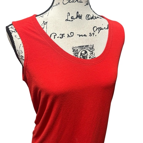 Eileen Fisher Red Crew Neck Tank Top Women’s Small - Picture 1 of 10